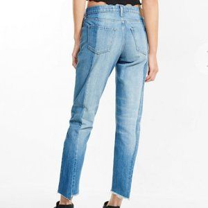 Express Mid‎ Rise Ankle Jean Leggings Half Blue